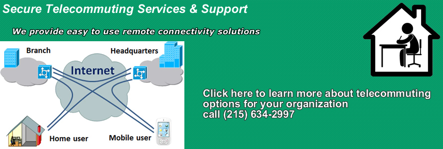 Philadelphia Lancaster County Telecommuting VPN network support